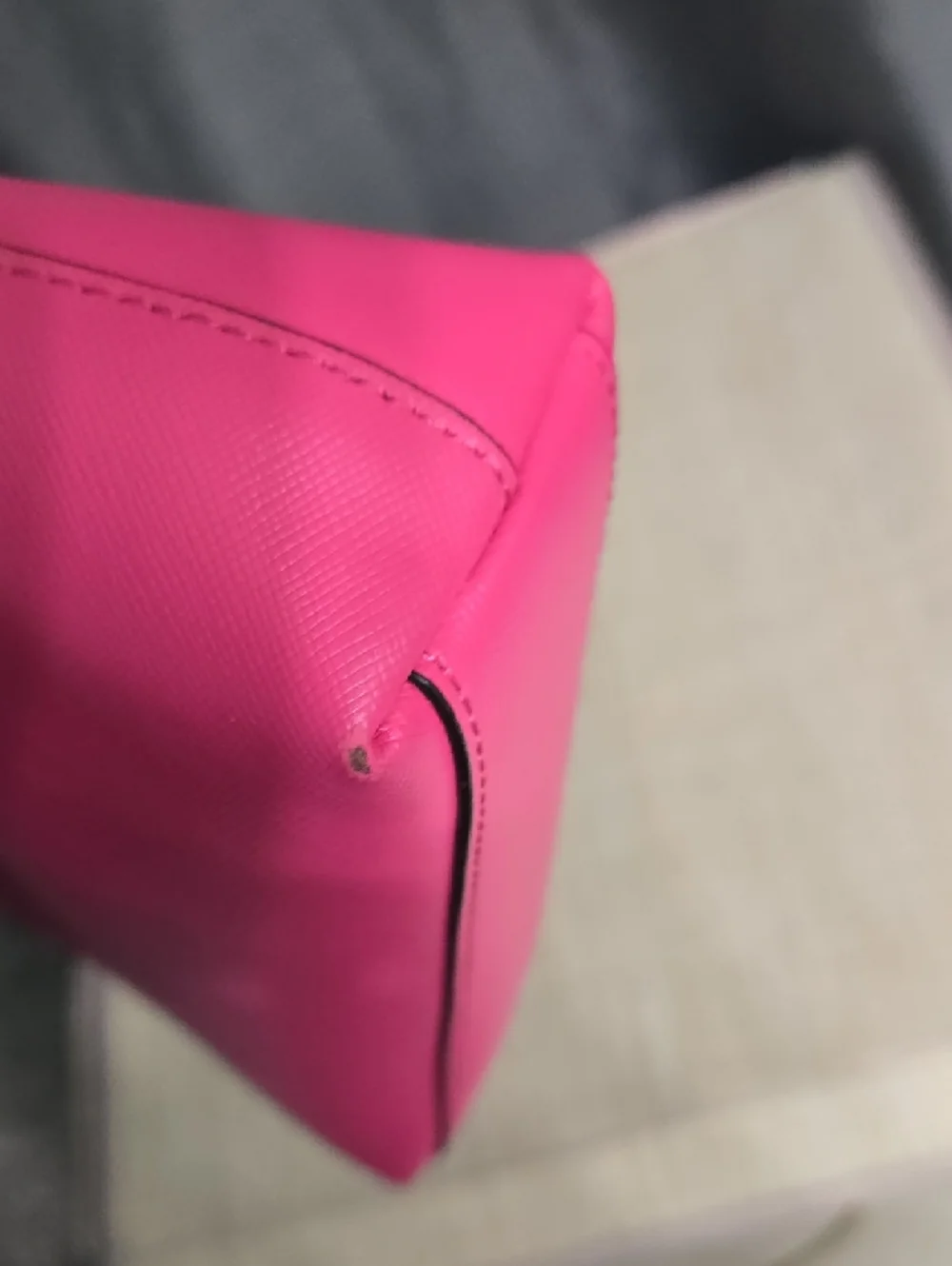 Coach Hot Pink Saffiano Cosmetic Bag - Picture 5 of 9